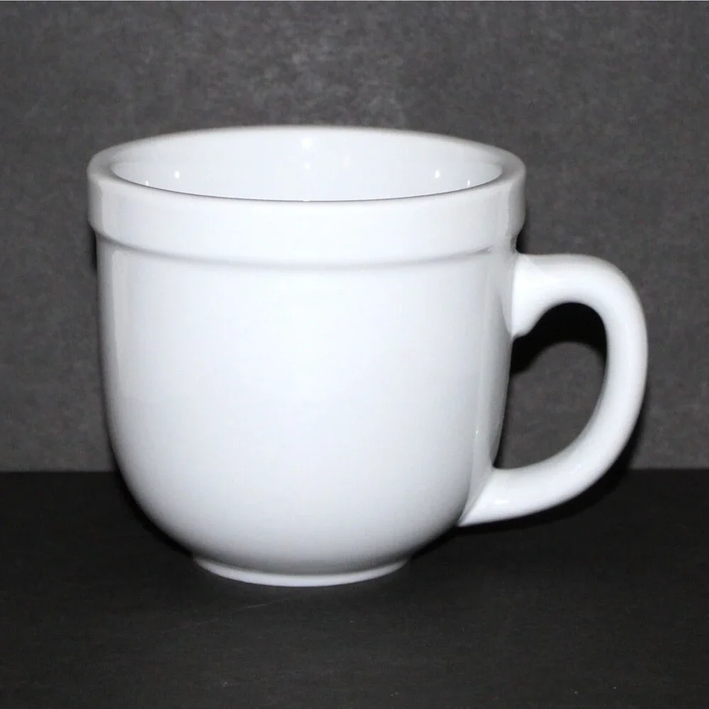 Pottery Barn Suppertime coffee tea mug White ceramic stoneware classic